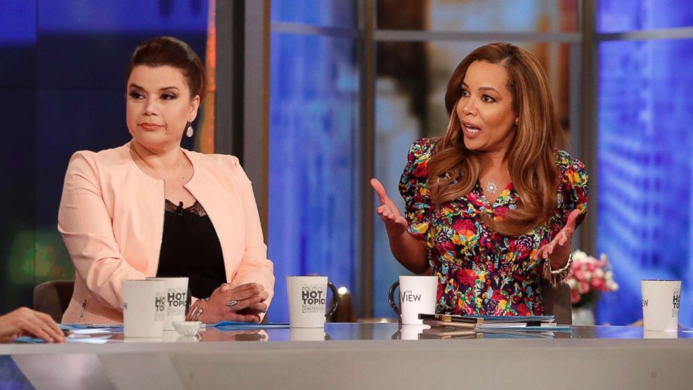 "The View" co-host Sunny Hostin, right, weighs in on college admissions scam, March 13, 2019.
