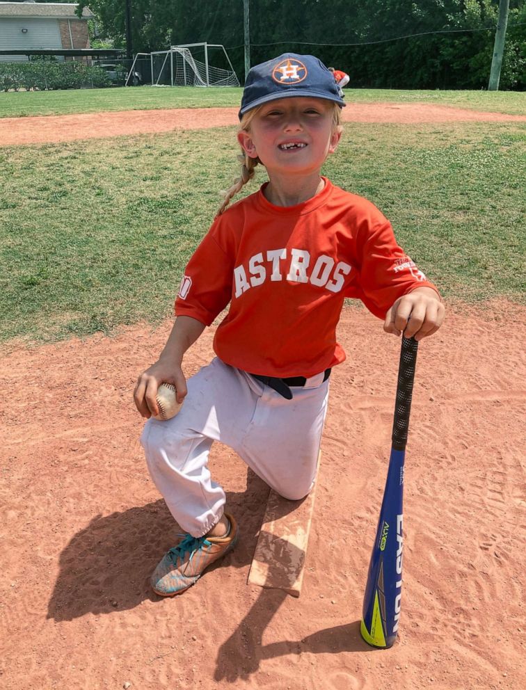 PHOTO: Rebekah Bryant's daughter, Sunny, plays baseball and participates in gymnastics, but would be forced off the girl's teams if Texas passes legislation requiring public school students to compete on sports teams based on their sex assigned at birth.