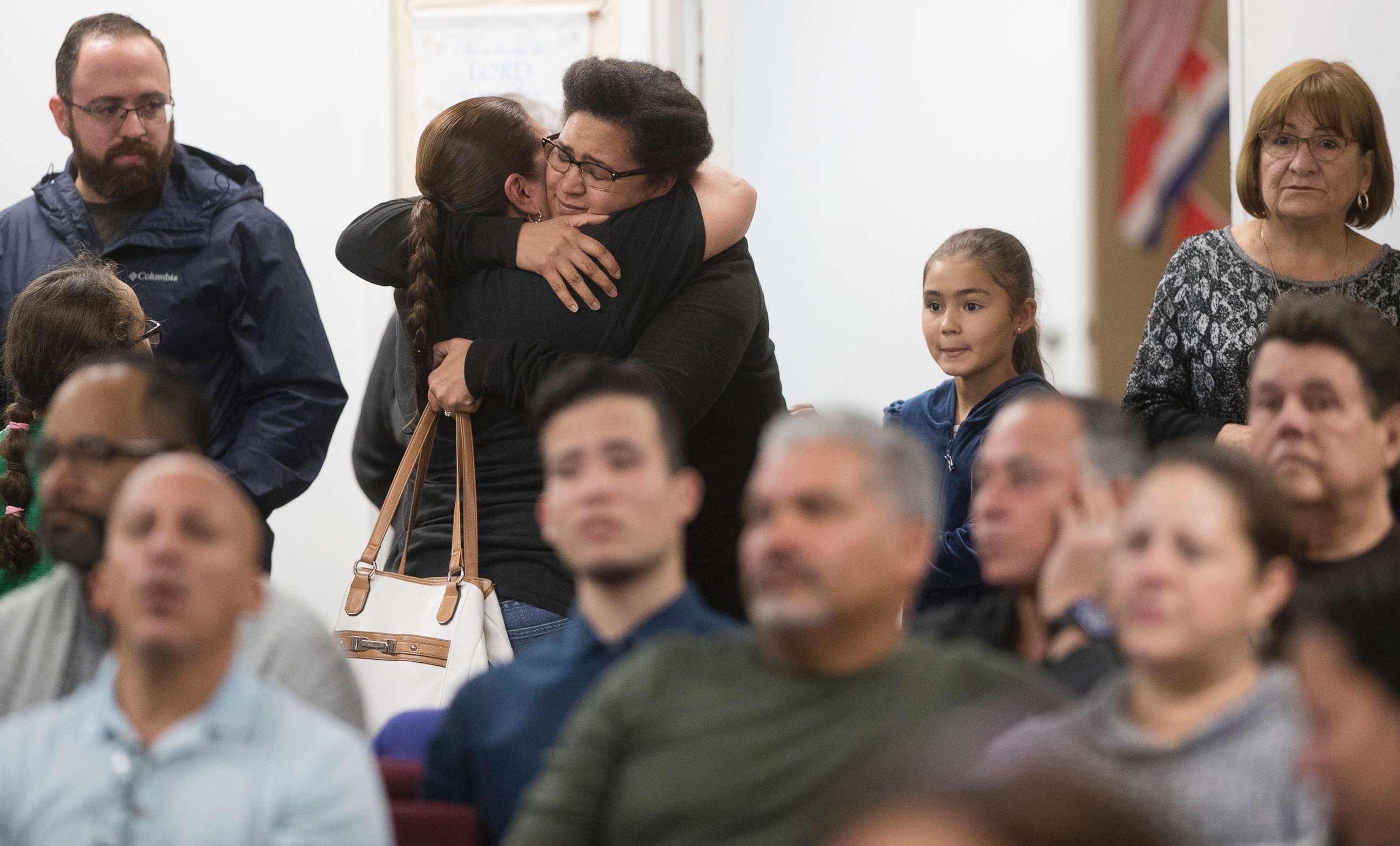 PHOTO: Members of the community attend a memorial service for Marisol Lopez at Nuevo Pacto United Methodist Church in Sebring, Fla., Jan. 24, 2019. Lopez was one of five people killed in a shooting in the Sebring SunTrust Bank.