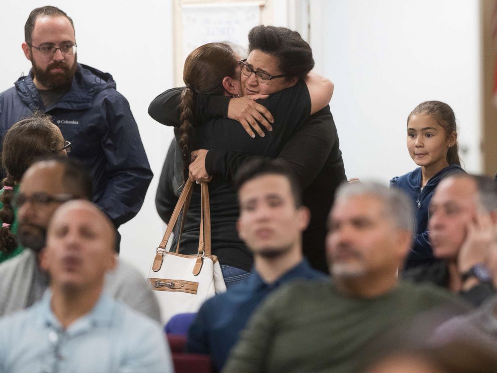 PHOTO: Members of the community attend a memorial service for Marisol Lopez at Nuevo Pacto United Methodist Church in Sebring, Fla., Jan. 24, 2019. Lopez was one of five people killed in a shooting in the Sebring SunTrust Bank.