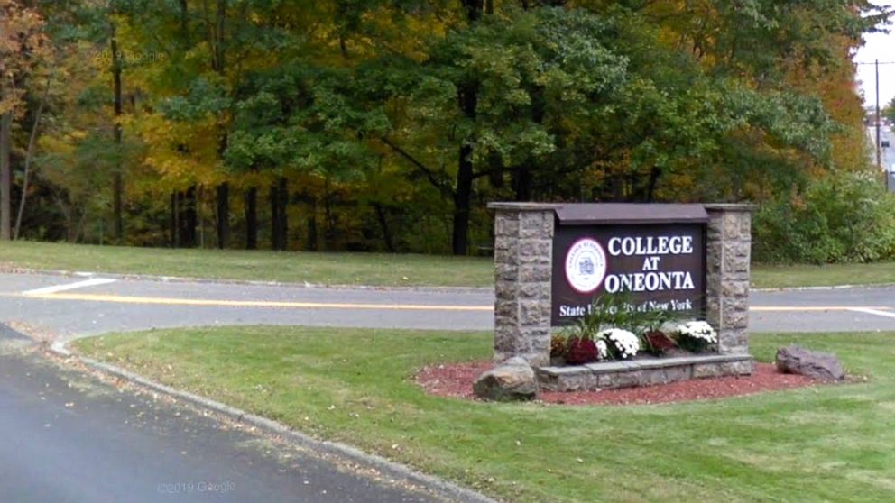 PHOTO: In this screen grab taken from Google Maps Street View, a sign for SUNY-Oneonta is shown.