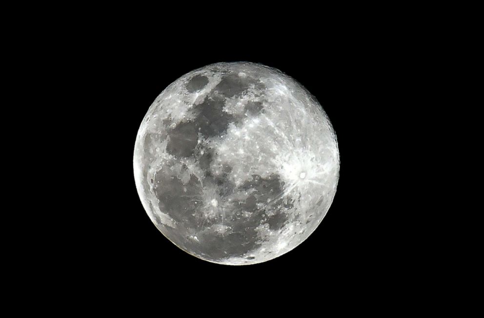 PHOTO: View of the full Moon from Mexico City, Feb. 19, 2019, the second supermoon of the year.