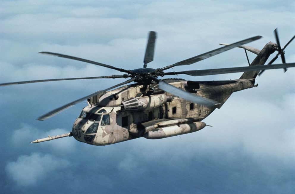 PHOTO: U.S .Marine Corps CH-53E Super Stallion helicopter in flight in this undated stock photo.