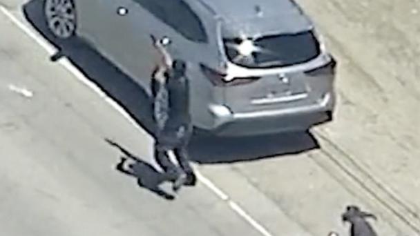 A screengrab from a video shot by ABC News' Los Angeles station KABC on July 10, 2025, in Camarillo, California. 