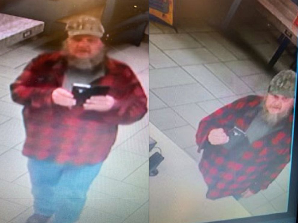 PHOTO: League City Police Department posted these images of the suspect, now identified as James Schulz, in the stabbing of a Jack in the Box manager. Police have issued an arrest warrant and are actively searching for him.