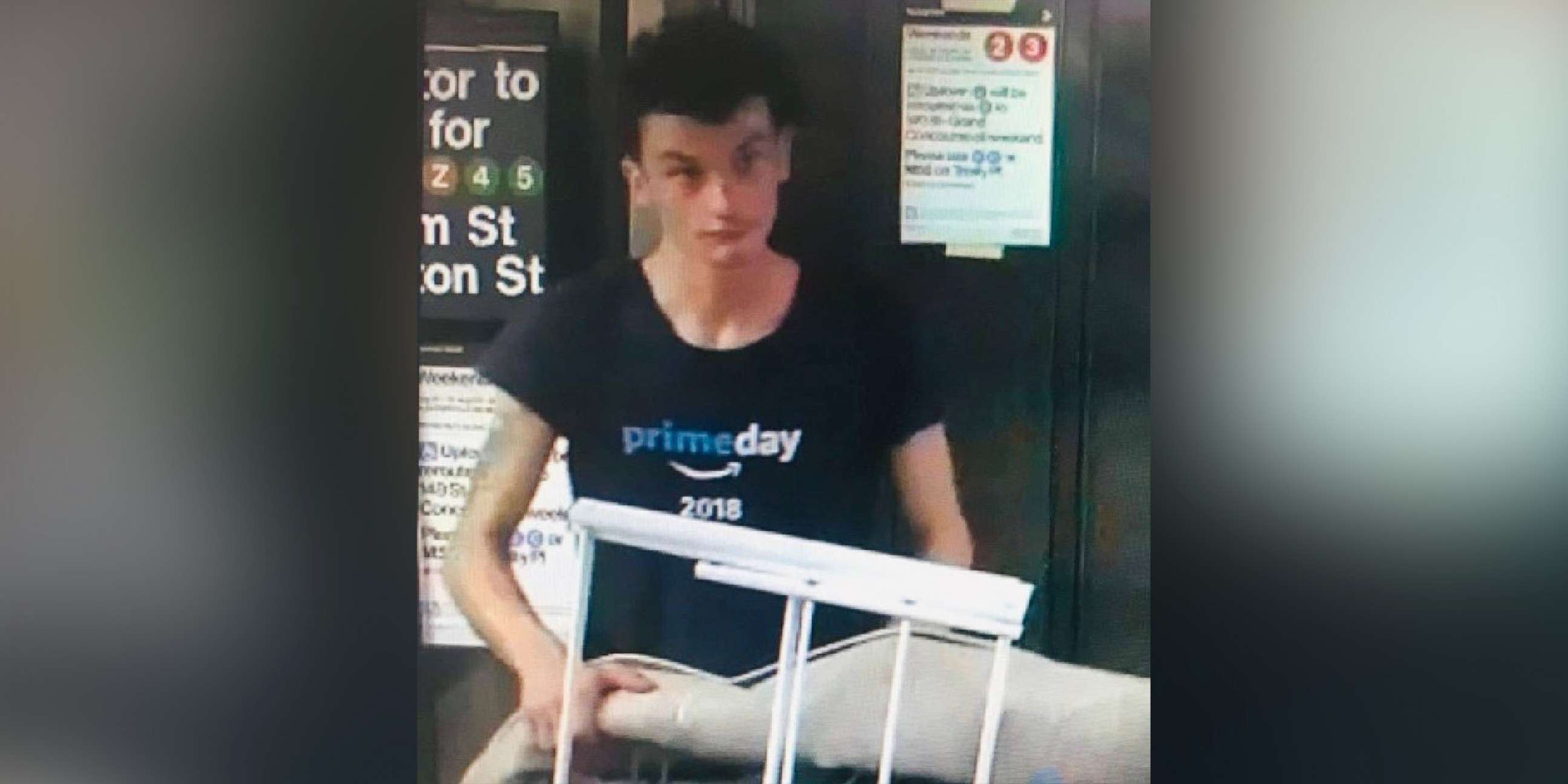 PHOTO: Police are looking to locate and identify this individual wanted for questioning in regard to the suspicious items inside the Fulton Street subway station in Manhattan, Aug. 16, 2019.
