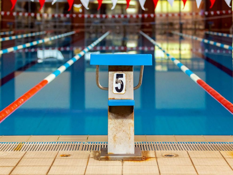 PHOTO: A swimming pool starting block is seen in this stock photo.