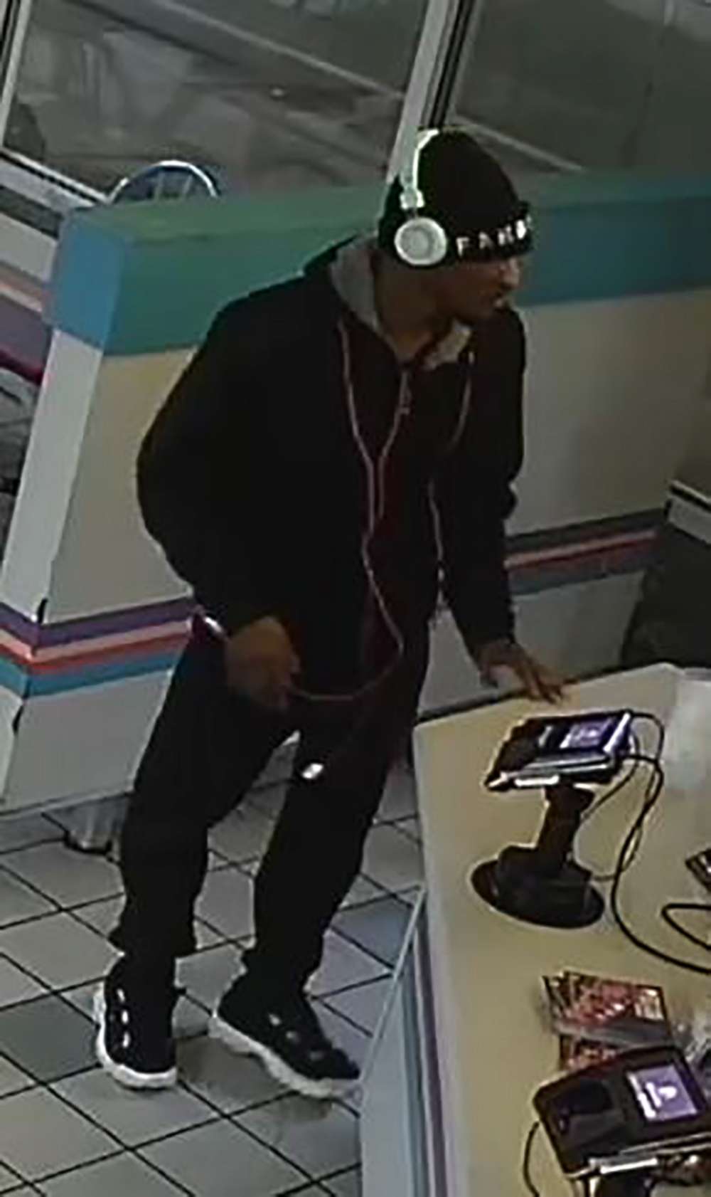 PHOTO: Surveillance footage shows a man who prepared food and napped during a burglary at a local Taco Bell in Lawrenceville, Ga., on Dec. 25, 2019.