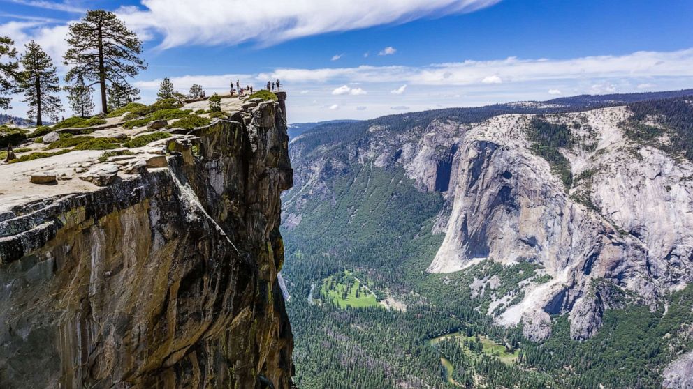 PHOTO: Taft Point, a popular vista point, is shown in Yosemite National Park, Calif.