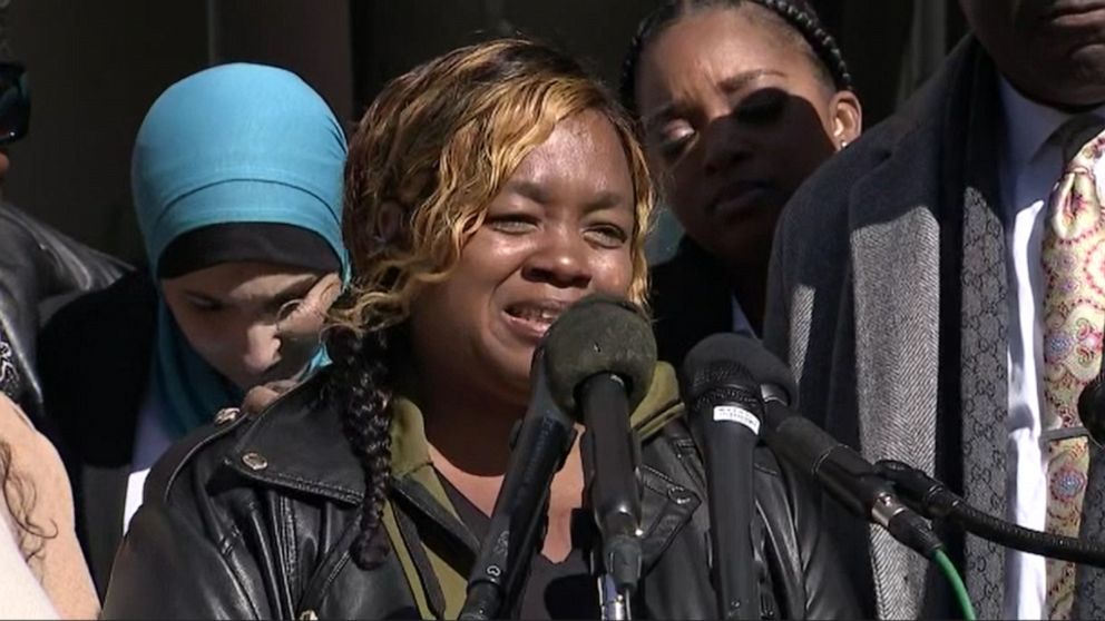 PHOTO: In this screen grab taken from a video, Tamika Palmer, Breonna Taylor's mother, speaks during a press conference after meeting with Department of Justice officials, March 14, 2022.