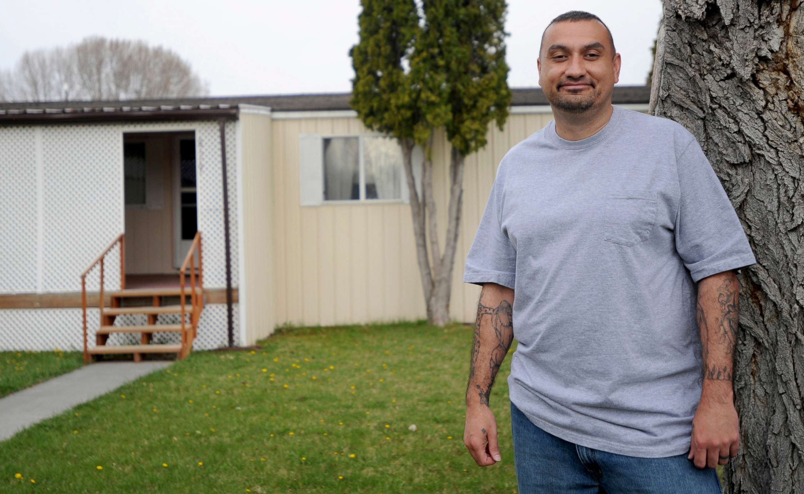 PHOTO: In this April 20, 2017, file photo, Chris Tapp poses for a portrait in front of his home in Idaho Falls, Idaho.