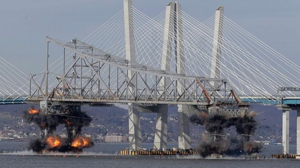 Directions To Tappan Zee Bridge Old Tappan Zee Bridge Plunges Into The Hudson River In Spectacular  Controlled Explosion - Abc News