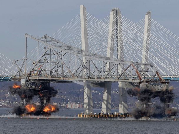 Directions To Tappan Zee Bridge From This Location Old Tappan Zee Bridge Plunges Into The Hudson River In Spectacular  Controlled Explosion - Abc News