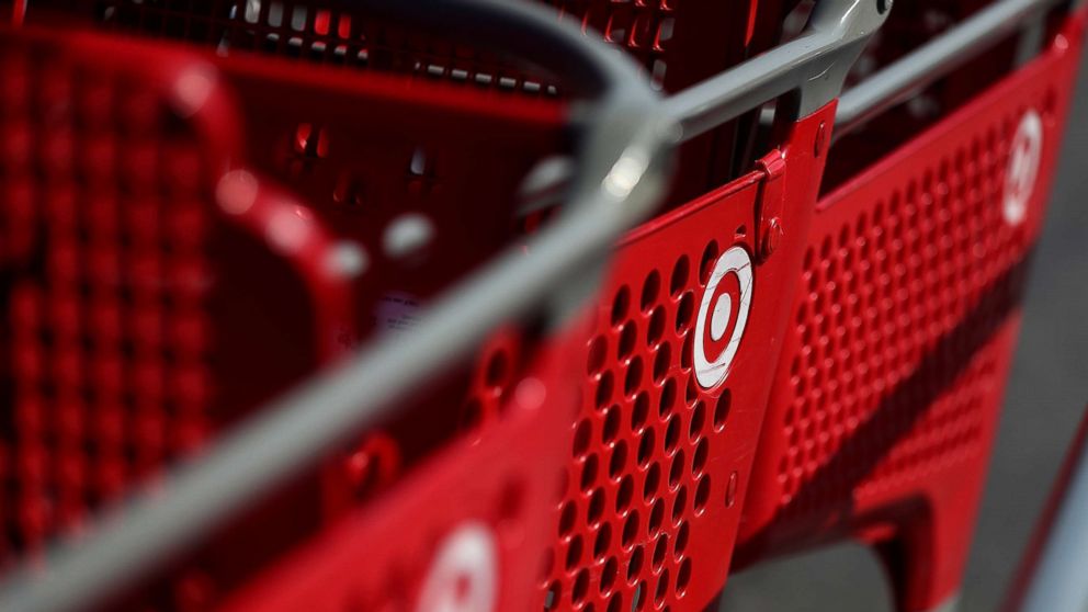 The Target logo is displayed on shopping carts at a Target store, Feb. 28, 2017, in Southgate, Calif.