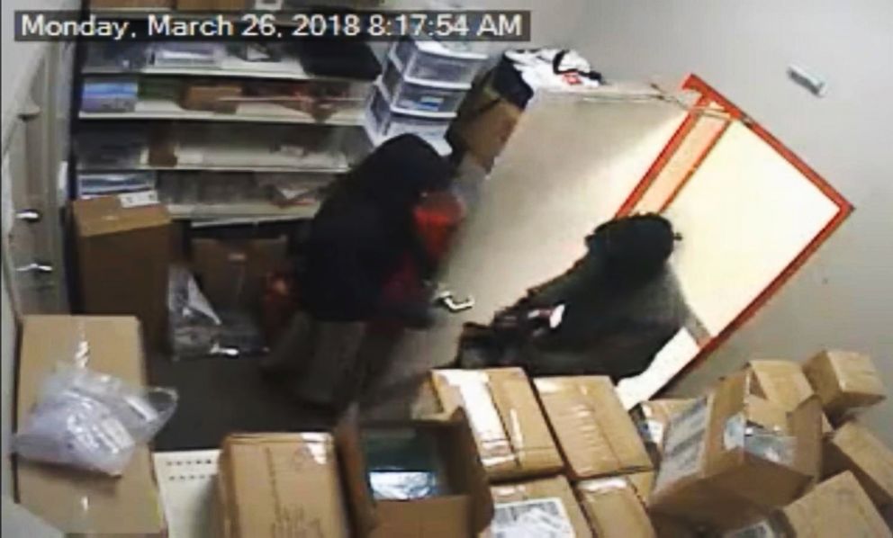 PHOTO: Police are seeking 2 suspects who got away with $350,000 from a Target store's vault on March 26, 2018 in New York.