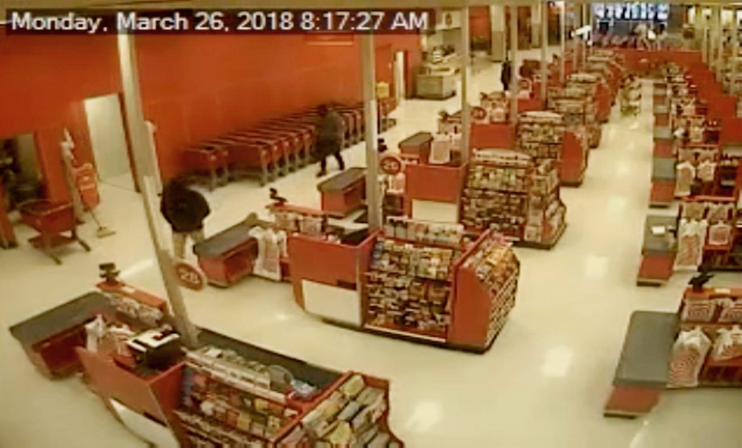 PHOTO: Police are seeking 2 suspects who got away with $350,000 from a Target store's vault on March 26, 2018 in New York.