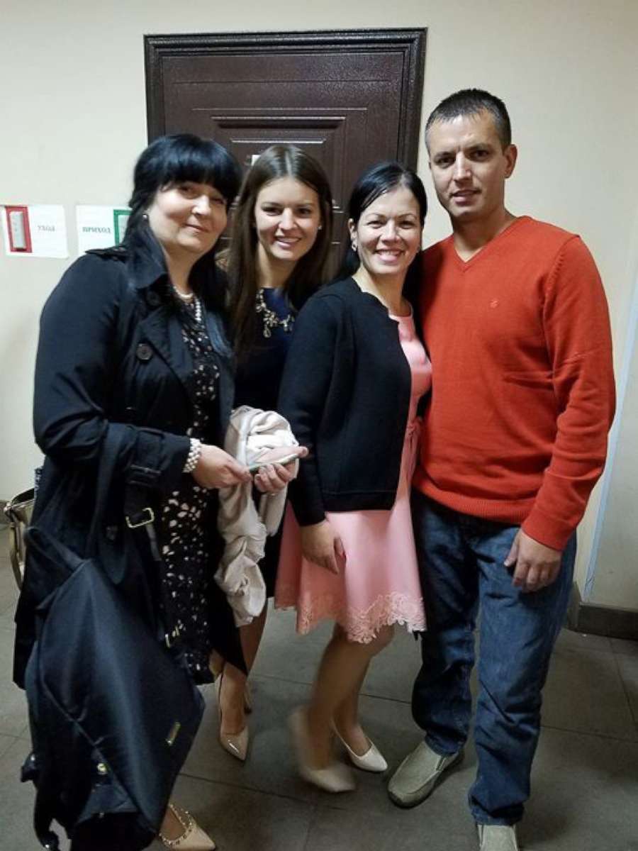 PHOTO: Pictured (L-R) are Tatyanna Muradyan, Victoria Tereschuk, Valentina Suman and Anatoliy Lashtur in October 2017.