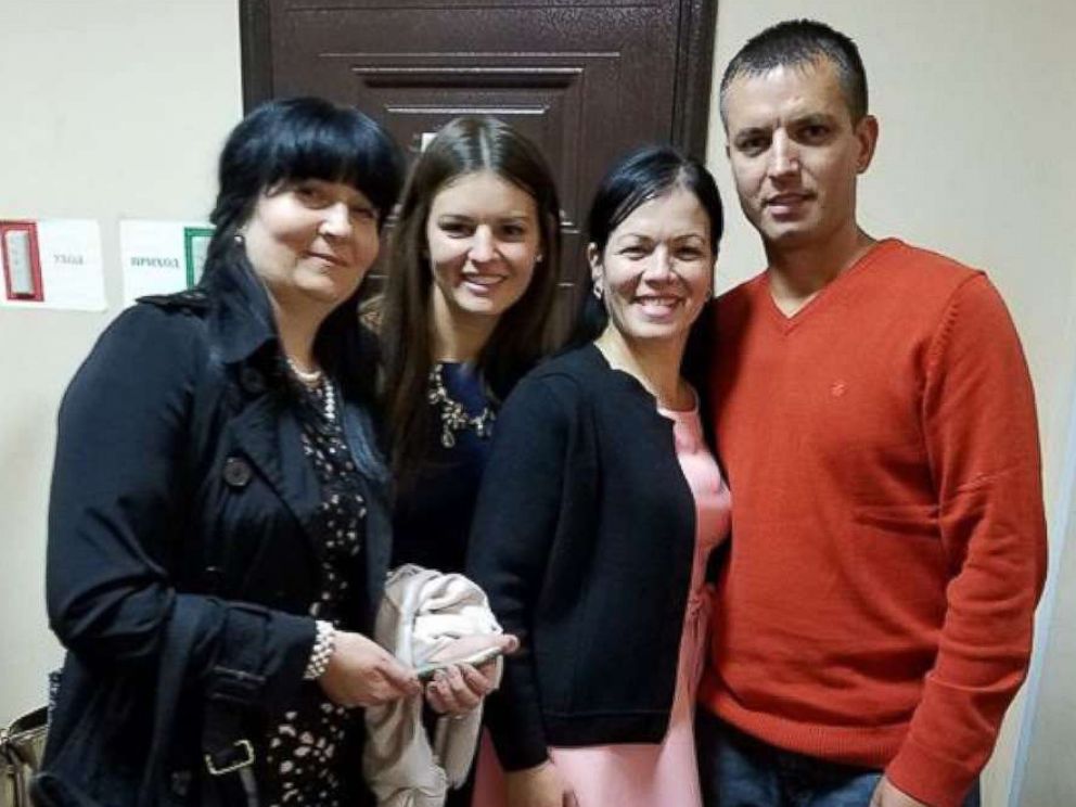 PHOTO: Pictured (L-R) are Tatyanna Muradyan, Victoria Tereschuk, Valentina Suman and Anatoliy Lashtur in October 2017.
