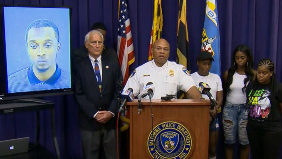PHOTO: Police officials announced that Baltimore resident Keon Gray, 29, was charged with murder in the death of 7-year-old Taylor Hayes, who was shot while sitting in the backseat of a car on July 5 in southwest Baltimore.