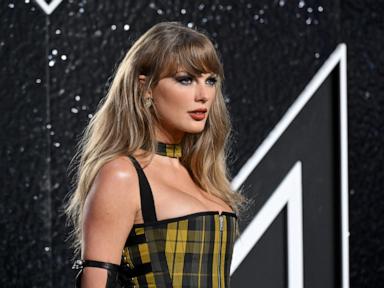 2024 MTV VMAs: Taylor Swift hits the carpet in edgy plaid dress