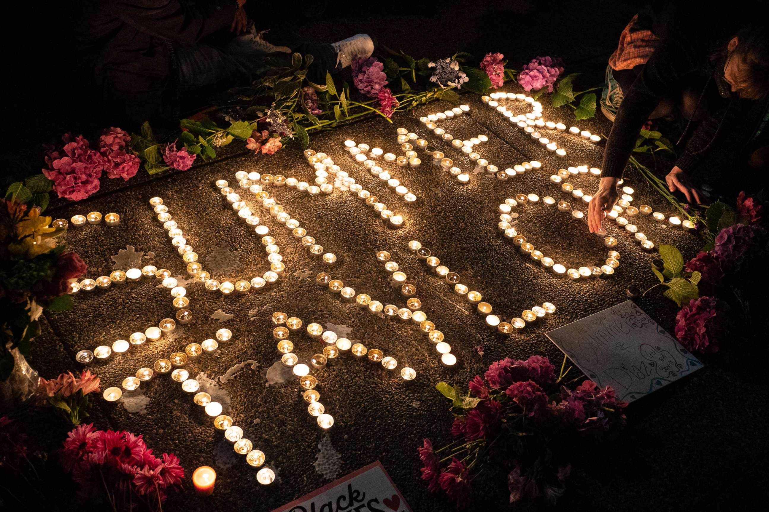PHOTO: Protesters hold a vigil to honor Summer Taylor, who died after being hit by a car during a recent protest, on July 5, 2020 in Seattle.