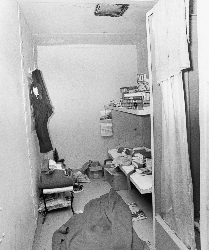 PHOTO: This 1977 file photo shows the jail cell from which serial killer Ted Bundy escaped on Dec. 30, 1977, in Glenwood Springs, Colo.