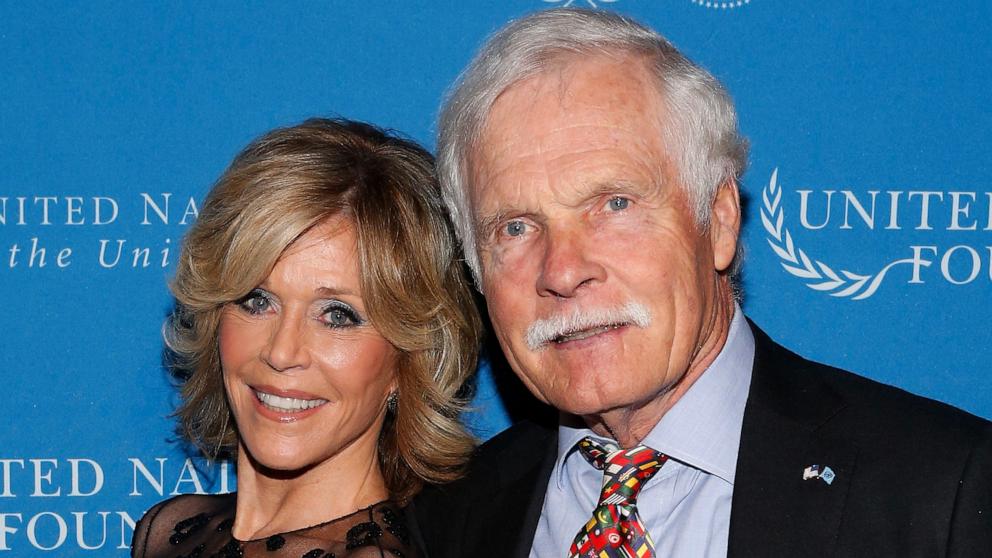 PHOTO: Actress Jane Fonda and CNN founder Ted Turner pose together at the United Nations Foundation Global Leadership Dinner, Nov. 6, 2013, in New York City.