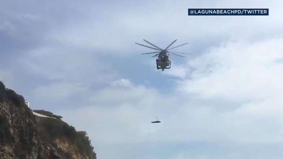 PHOTO: A 15-year-old boy's arm was severed while trapped under a boulder that fell on top of him in the Emerald Bay area of Laguna Beach July 18, 2018, according to the Orange County Fire Authority.