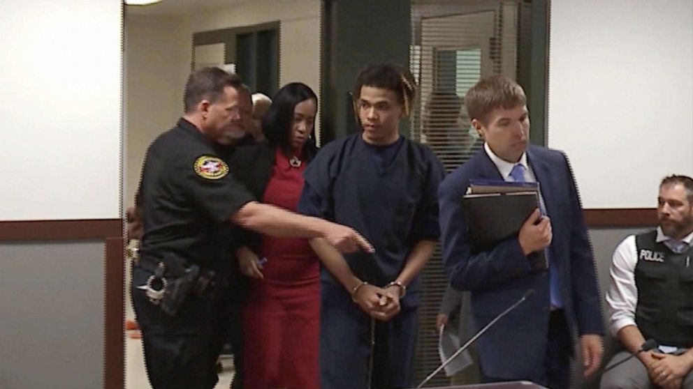 PHOTO: Martice Fuller, 15, appears in court, May 13, 2019 in Kenosha, Wis., after being charged as an adult in the killing of his girlfriend and the shooting of her mother.