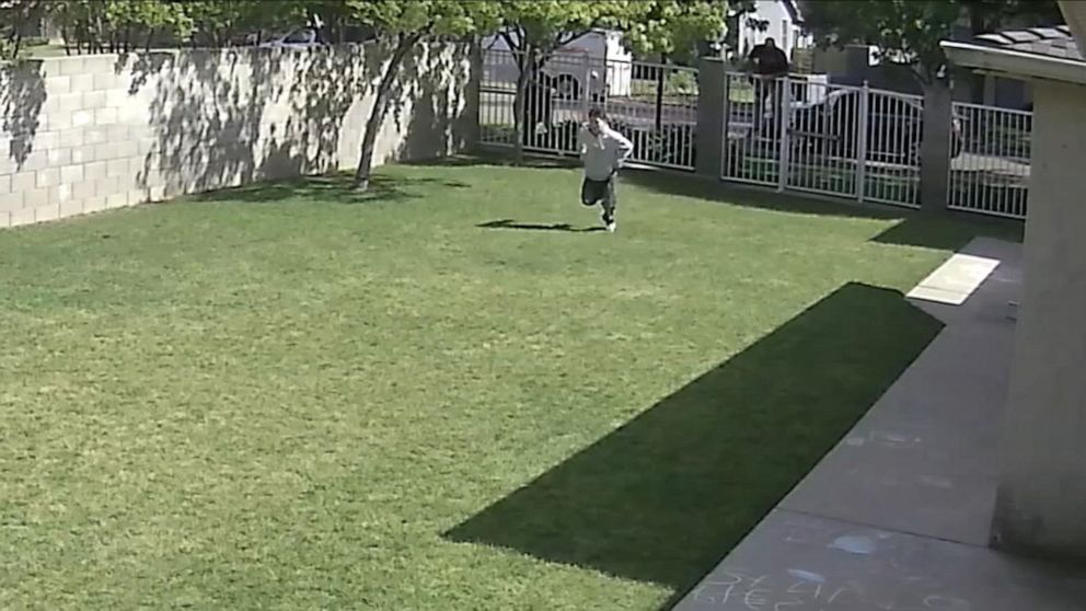 PHOTO: In this screen grab from a video acquired by KFSN, 16-year-old Isiah Murrietta-Golding is shown running from police in Fresno, Calif.