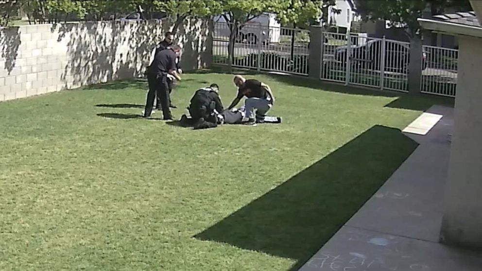 PHOTO: In this screen grab from a video acquired by KFSN, 16-year-old Isiah Murrietta-Golding is shown after being shot by a police officer in Fresno, Calif.