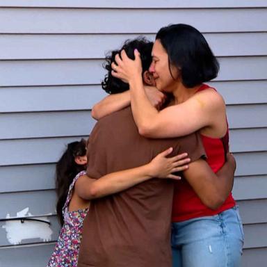 Marcelo Gomes da Silva, 18, arrived home Thursday evening, happily standing through the sunroof of a car to greet a large crowd of loved ones awaiting his return.