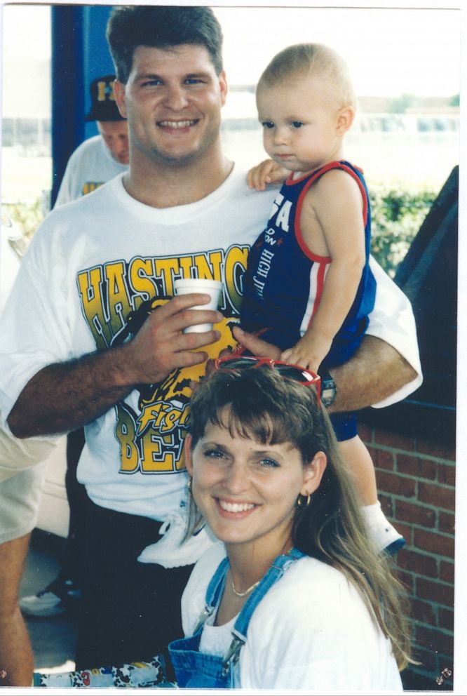 PHOTO: Belinda and David Temple with their son Evan.