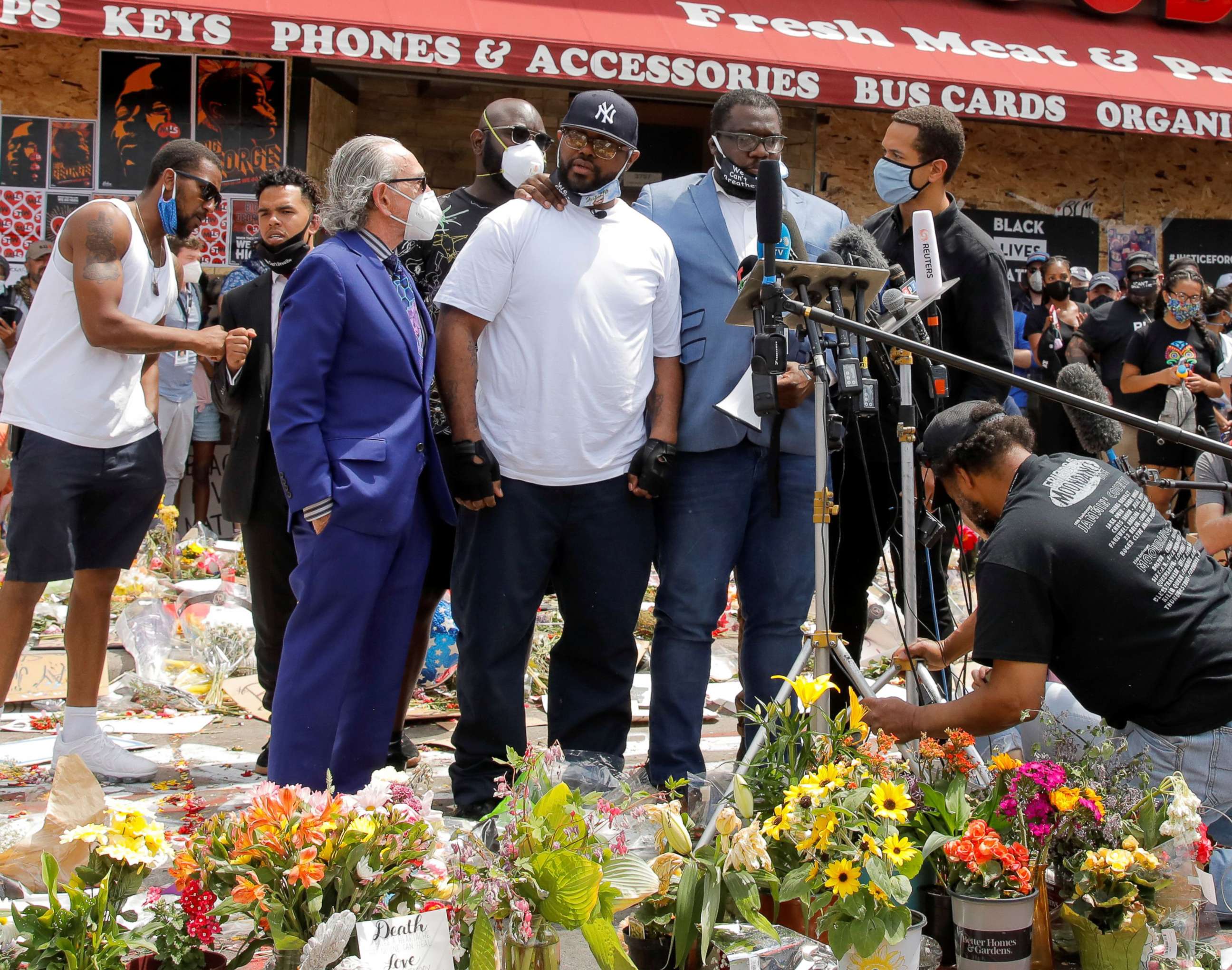 PHOTO: Terrence Floyd, brother of George Floyd, reacts at a makeshift memorial honouring George Floyd, at the spot where he was taken into custody, in Minneapolis, Minnesota, June 1, 2020.