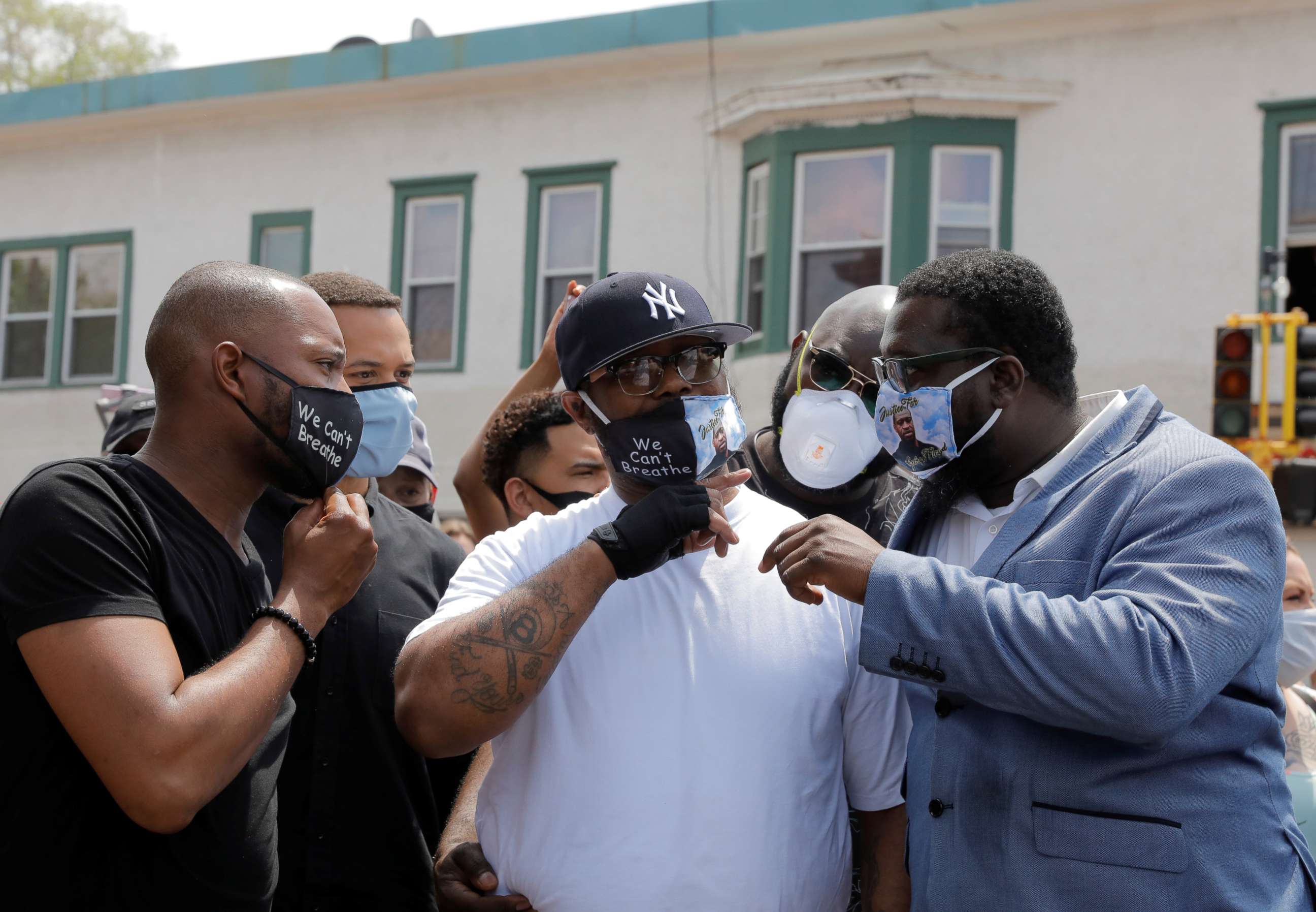 PHOTO: Terrence Floyd, brother of George Floyd, visits a makeshift memorial honouring George Floyd, at the spot where he was taken into custody, in Minneapolis, Minnesota, June 1, 2020.