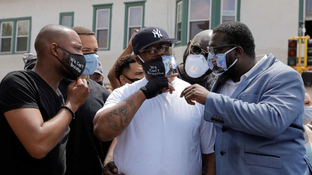 PHOTO: Terrence Floyd, brother of George Floyd, visits a makeshift memorial honouring George Floyd, at the spot where he was taken into custody, in Minneapolis, Minnesota, June 1, 2020.