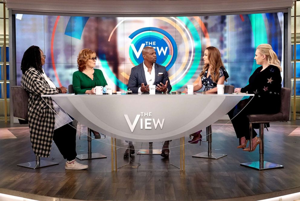 PHOTO: Terry Crews shares the secret to his successful marriage with "The View" co-hosts Whoopi Goldberg, Joy Behar, Sunny Hostin, and Meghan McCain, June 26, 2019.