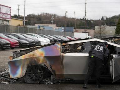 3 charged in recent Tesla arson attacks, AG Bondi announces