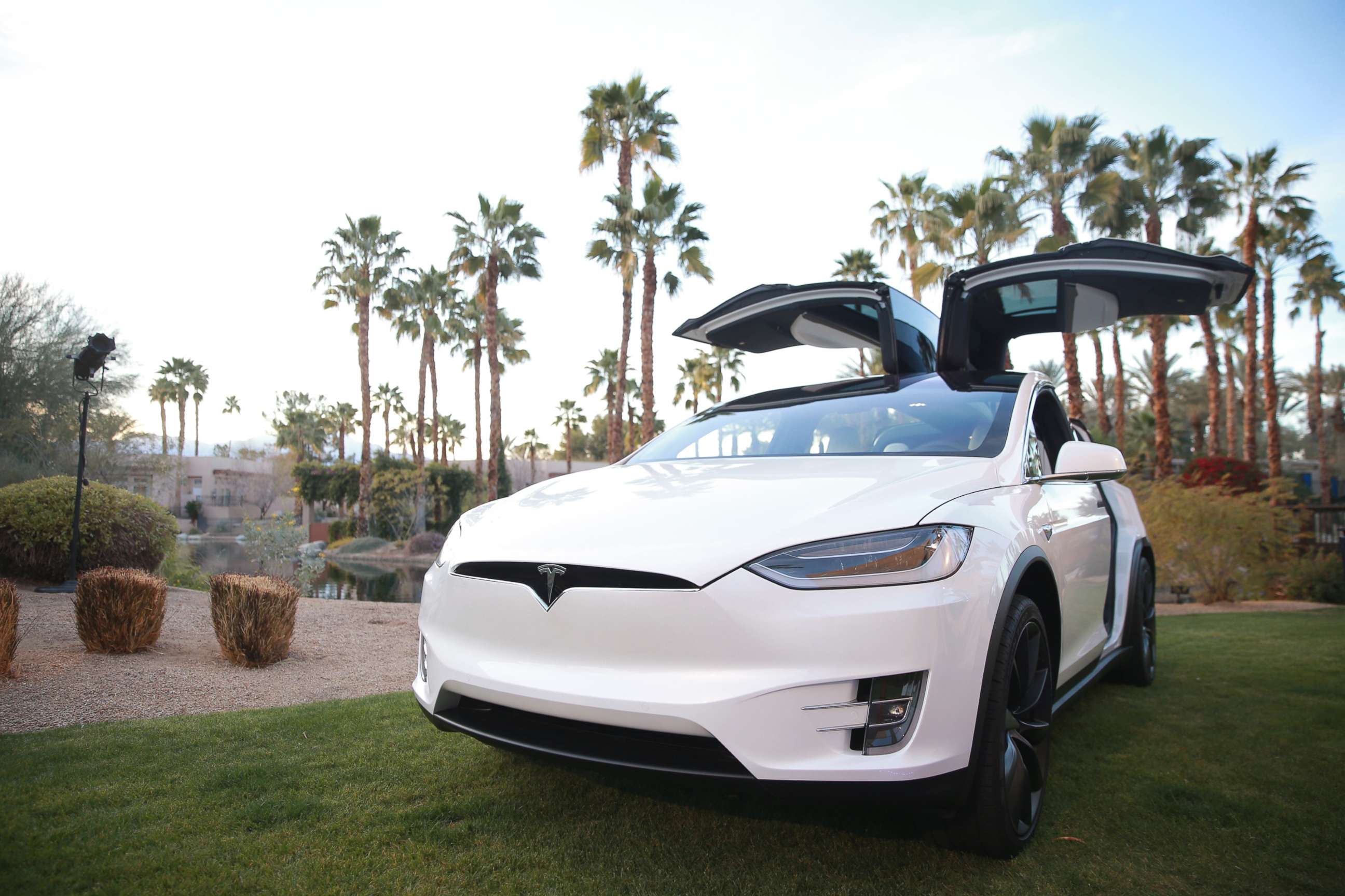 PHOTO: A Tesla Model X is displayed during the Citi Taste of Tennis at Hyatt Regency Indian Wells Resort & Spa on March 5, 2018 in Indian Wells, Calif. 