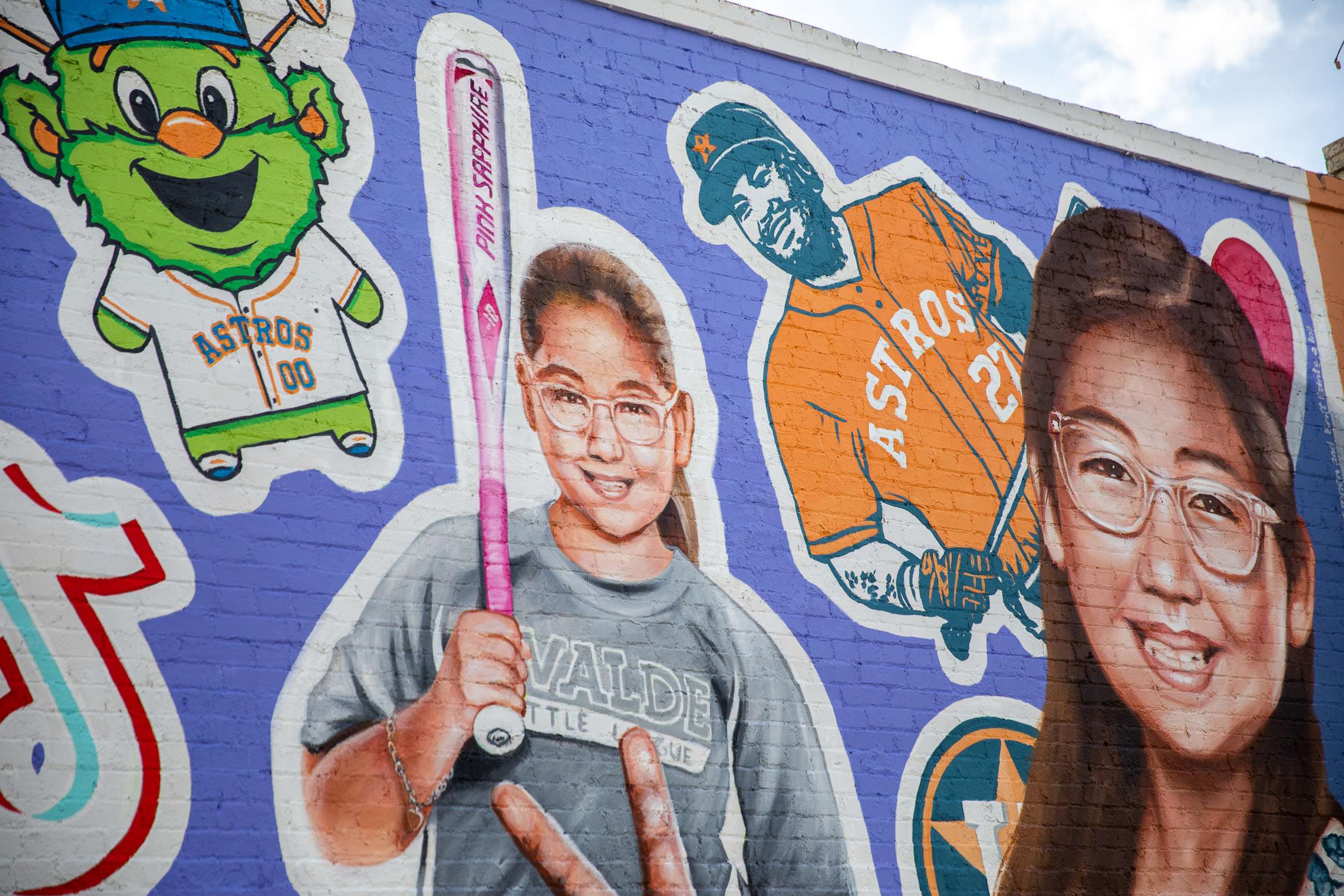 PHOTO: A mural of Tess Mata is shown in downtown Uvalde, Texas, on Aug. 21, 2022.