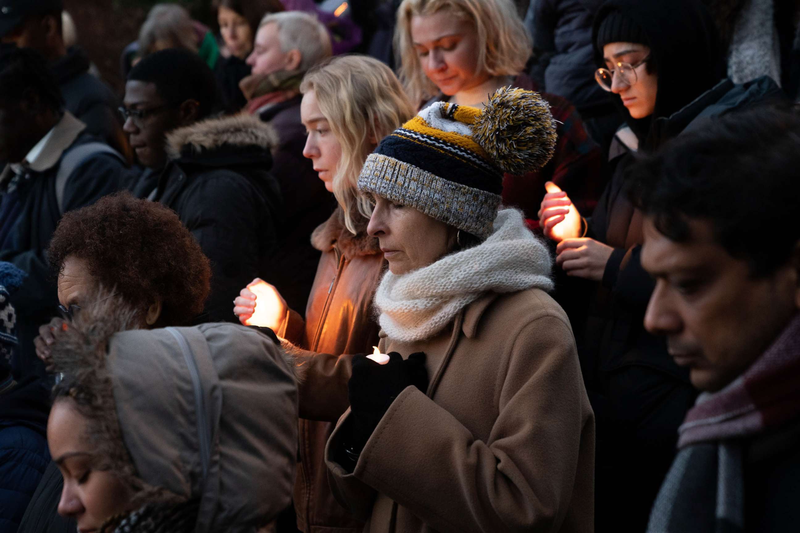 PHOTO: Hundreds attend a candlelight vigil held for a murdered Barnard College student Tessa Majors, Dec. 15, 2019, in New York. 