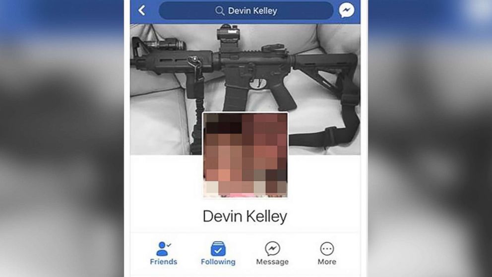 The Facebook profile associated with suspected church shooter Devin Kelley showed an AR-style weapon. 