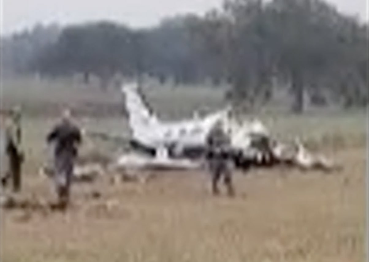 PHOTO: The scene of a plane crash in Lavaca County, Texas, on Jan. 17, 2023.