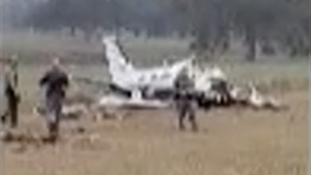 PHOTO: The scene of a plane crash in Lavaca County, Texas, on Jan. 17, 2023.