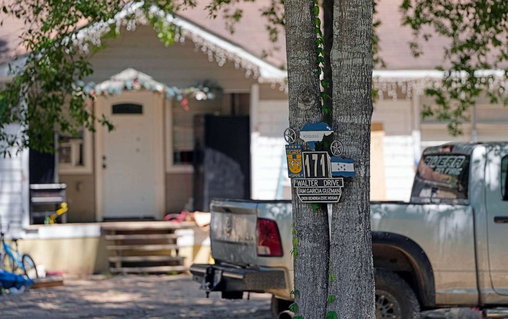 PHOTO: A home is shown on April 30, 2023 where a mass shooting took place Friday night in Cleveland, Texas.