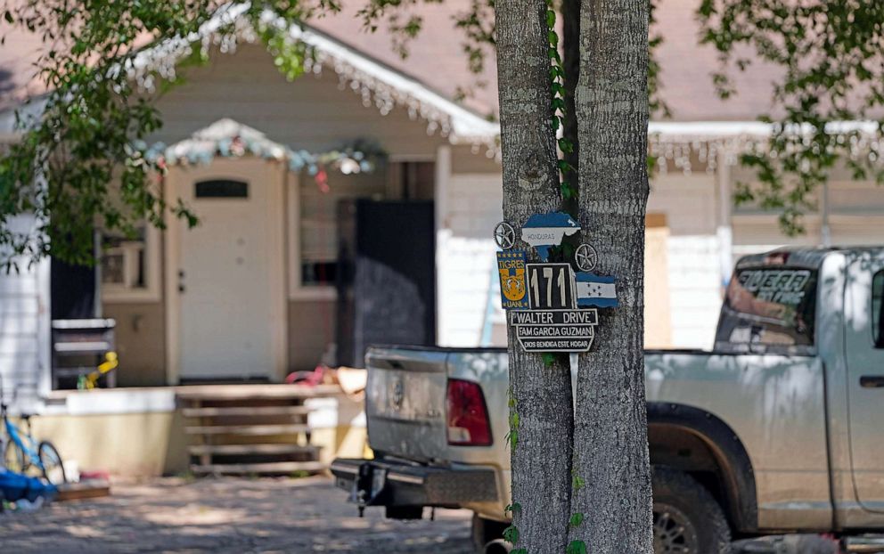 PHOTO: A home is shown, April 30, 2023, where a mass shooting occurred Friday night, in Cleveland, Texas.