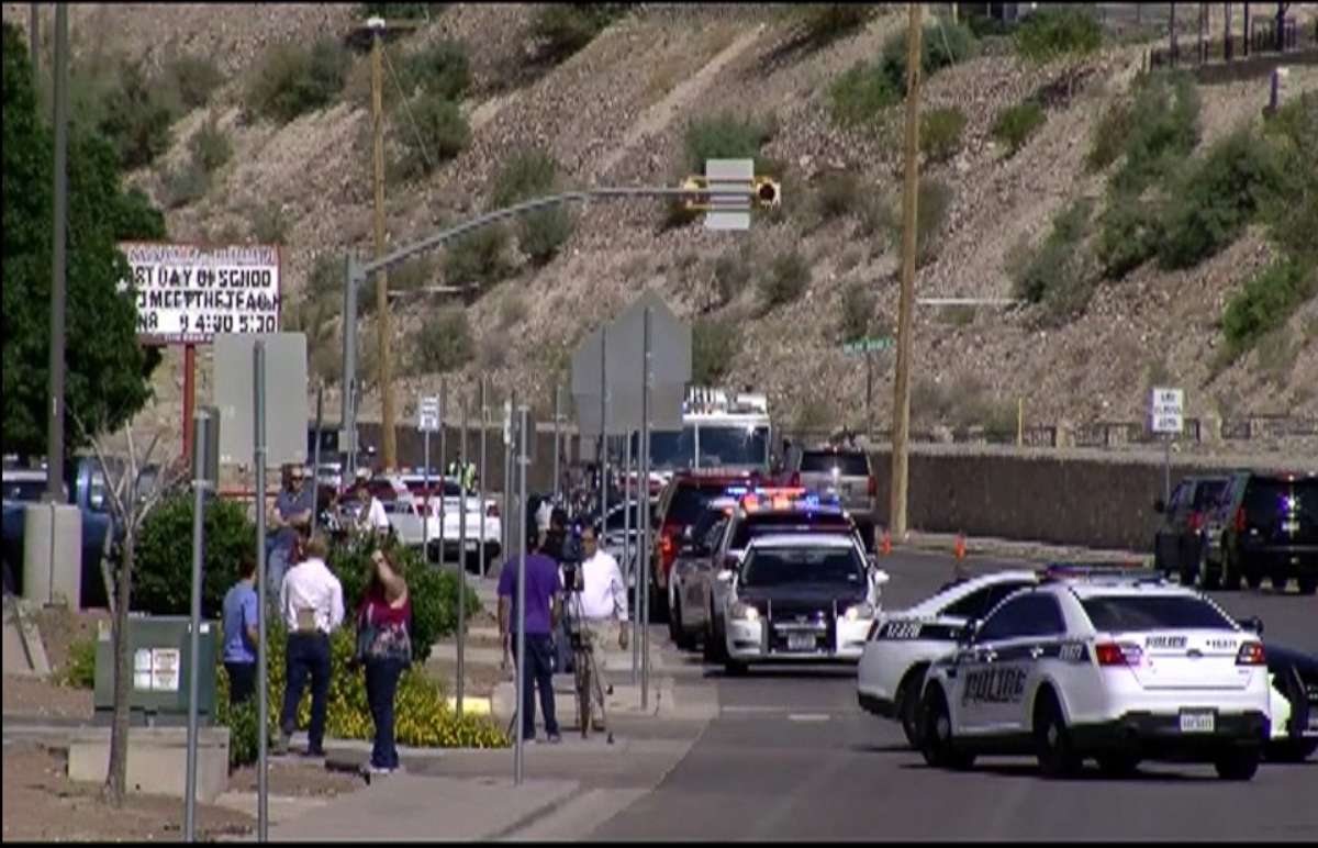 PHOTO: A mother was struck and killed by a car while trying to save students outside an elementary school in El Paso, Texas, Aug. 13, 2018.