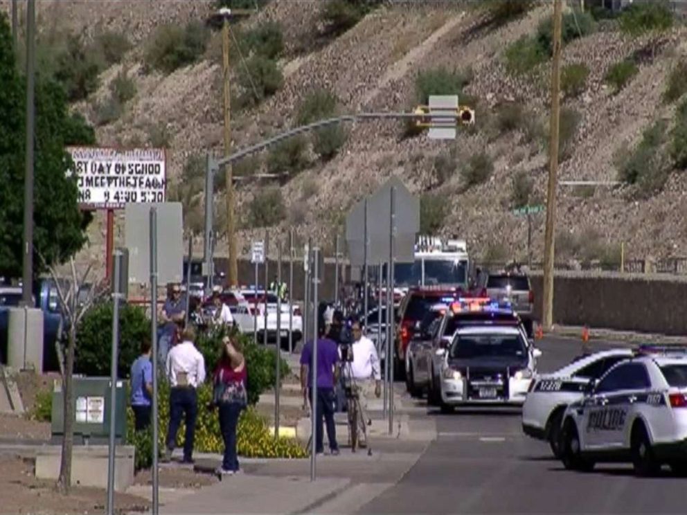 PHOTO: A mother was struck and killed by a car while trying to save students outside an elementary school in El Paso, Texas, Aug. 13, 2018.