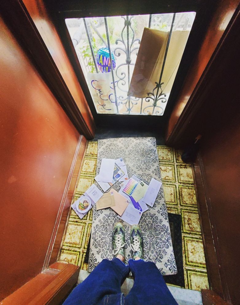 PHOTO: Rahul Dubey of Washington D.C. has received dozens of thank you cards, flowers from supporters after he housed over 70 protesters in his home on June 1, 2020. 