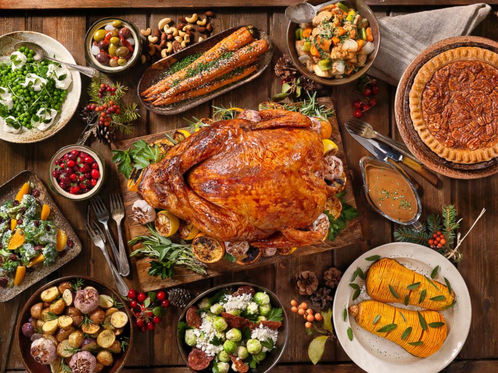 A Thanksgiving meal is pictured in this undated stock photo.